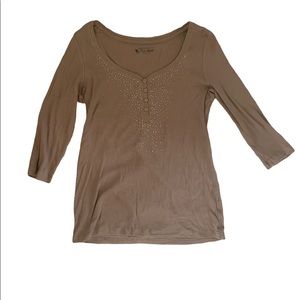 Y2K Vintage Brown Long sleeve with sparkles. In good condition